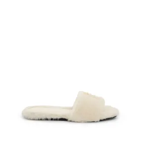 4G Shearling Sandals in Ivory