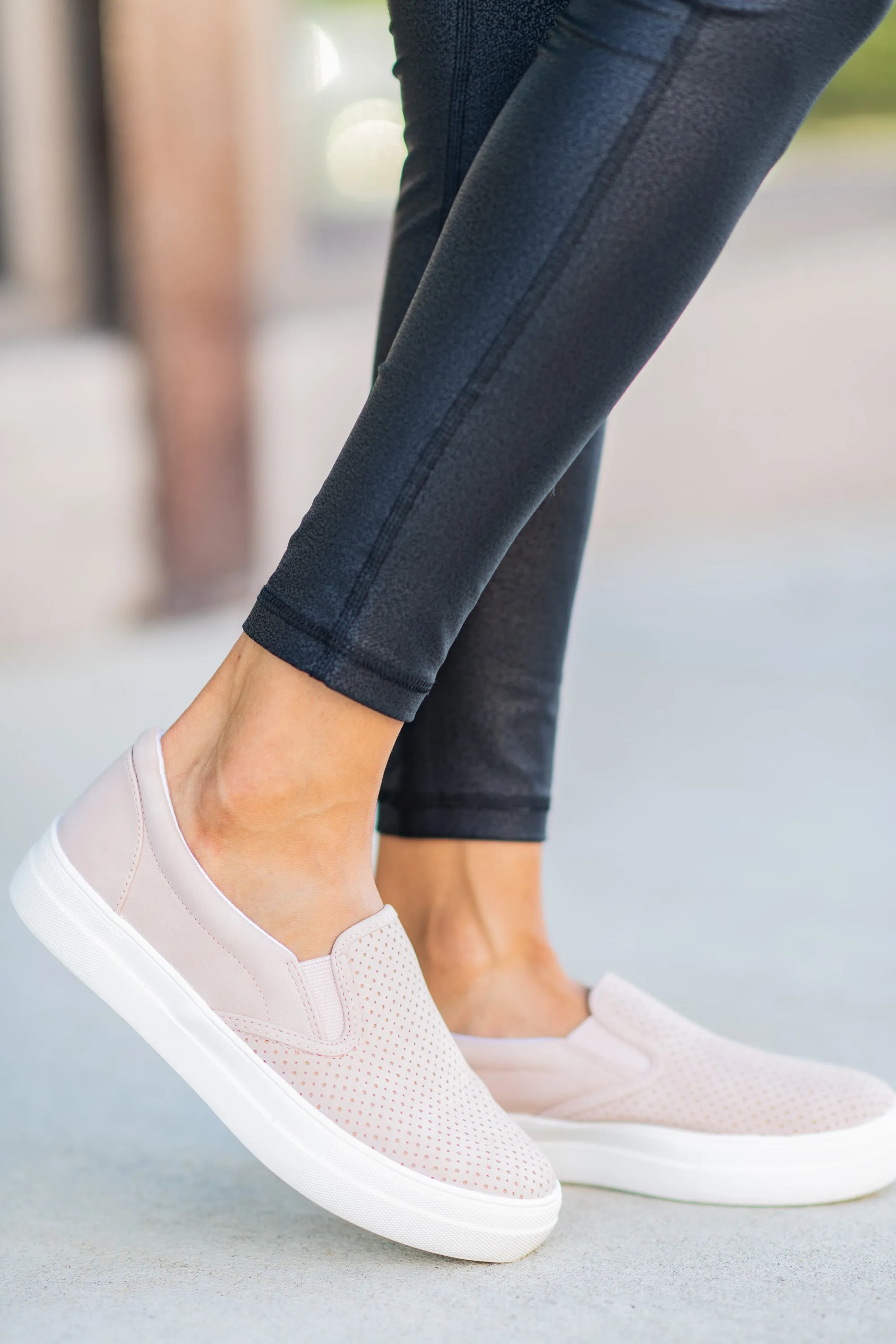 Always Here For Fun Mauve Pink Platform Sneakers