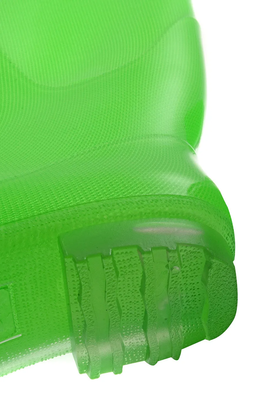 AMABEL Green Fluo Rubber Boots