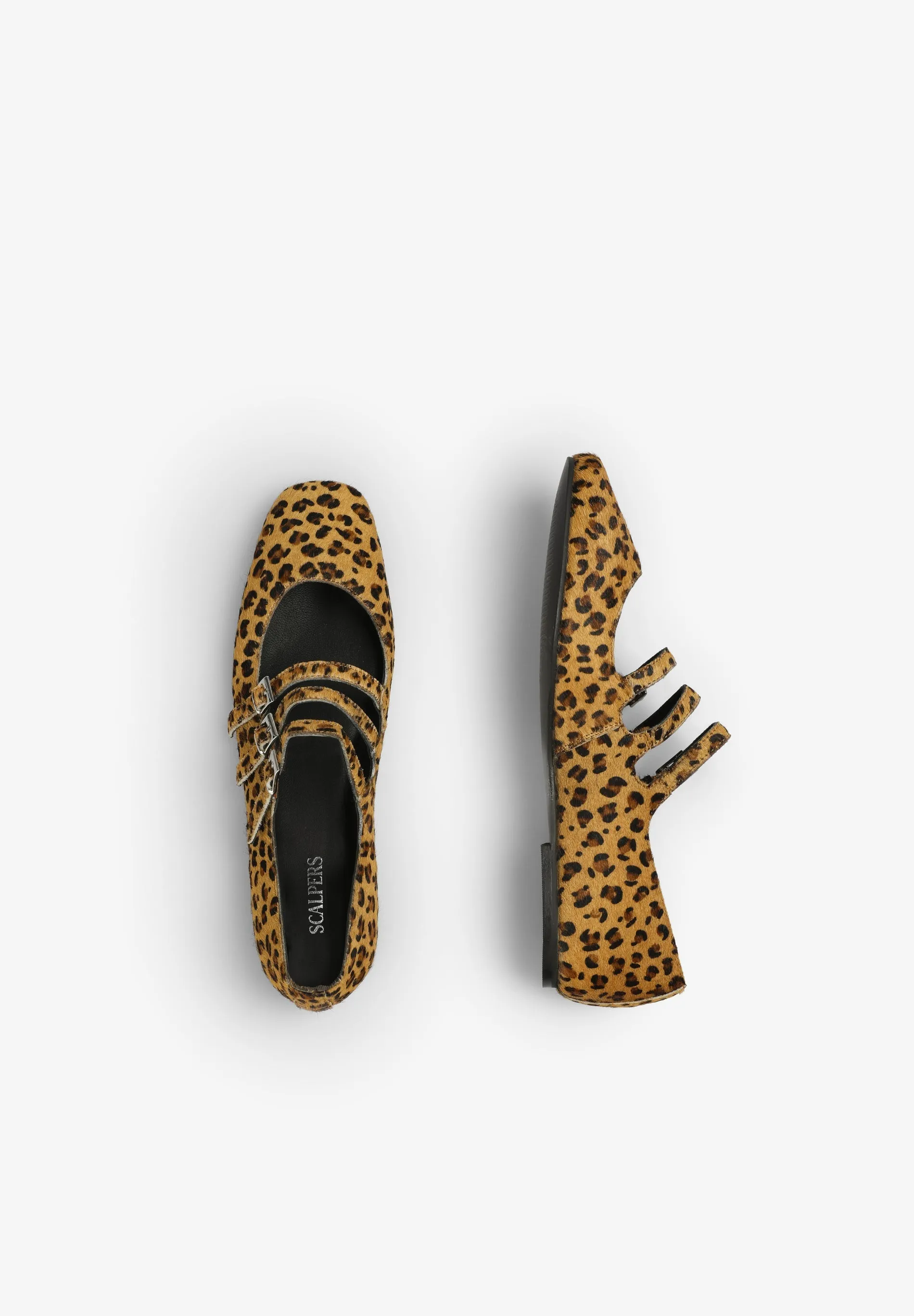 ANIMAL PRINT STRAPPY BALLET FLATS