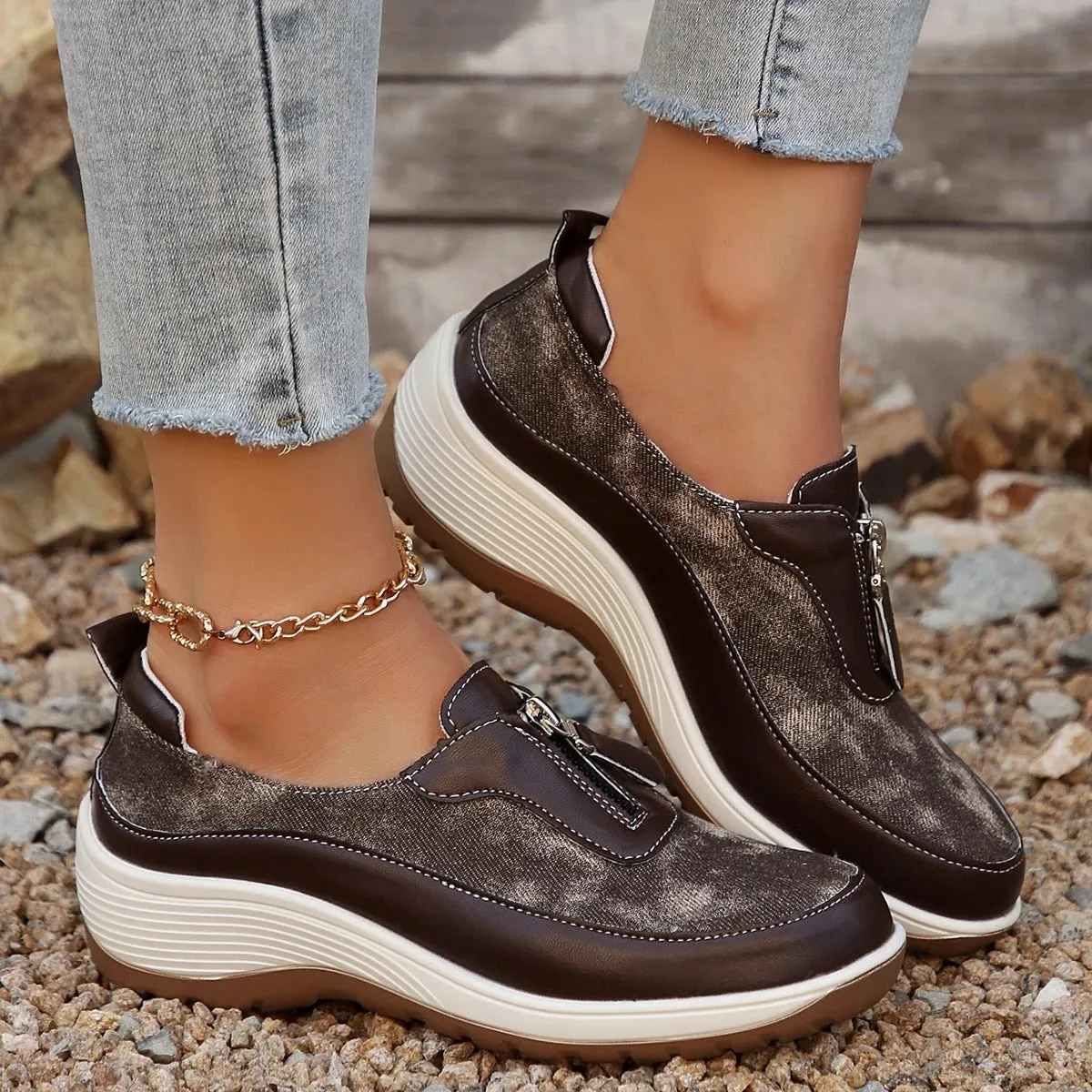 Callista - Lightweight Wedge Sneakers for Women