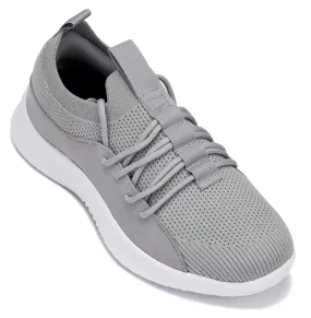 CALTO - Q134 - 2.4 Inches Taller (Light Gray/White Sole) - Ultra Lightweight Sneakers