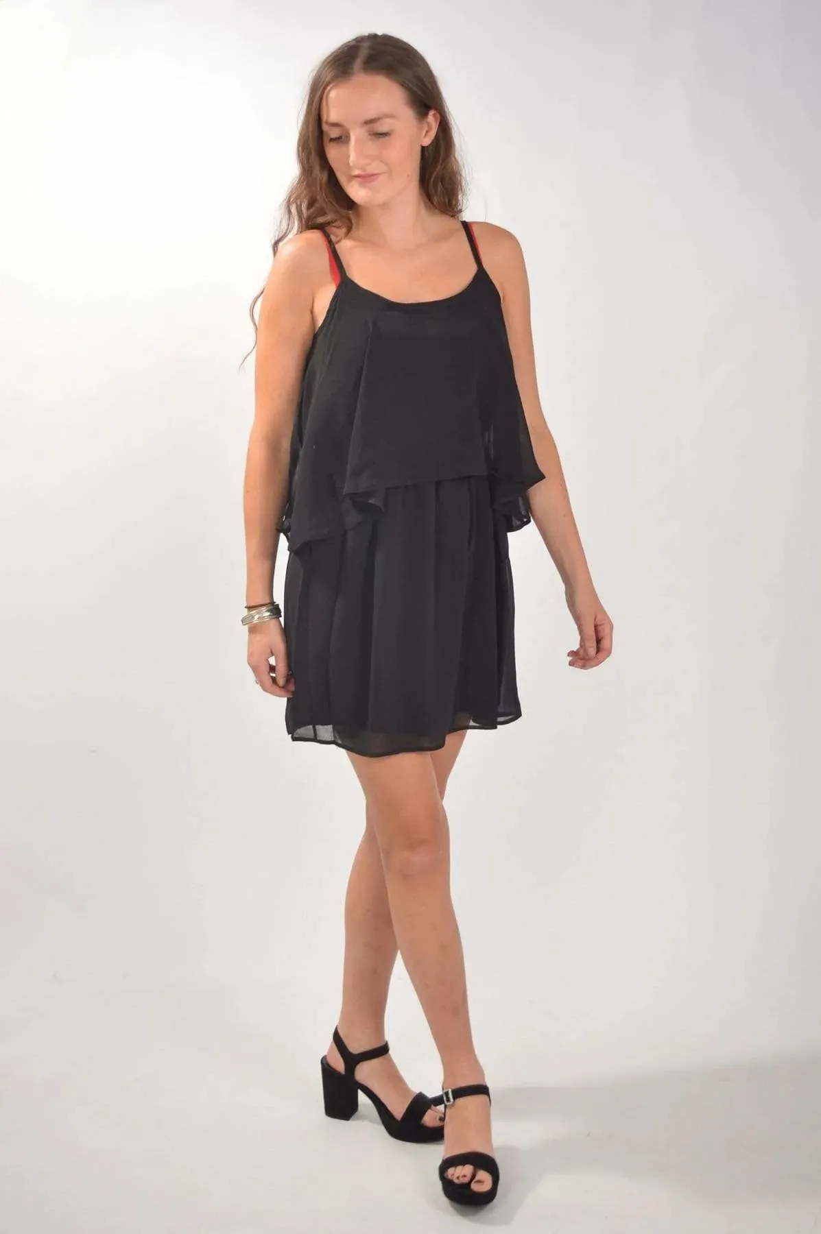 Chiffon Layered Strappy Dress