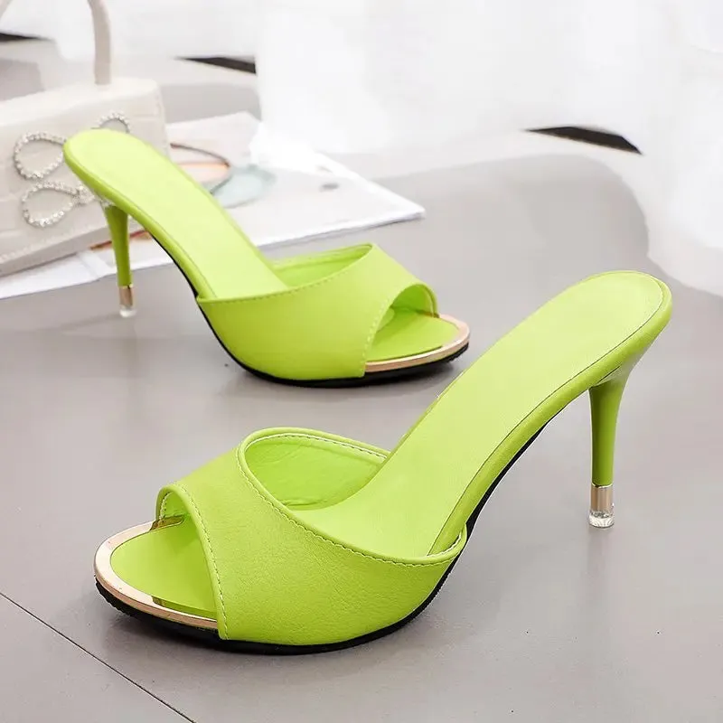 Classics Slip On open toe high heel sandals