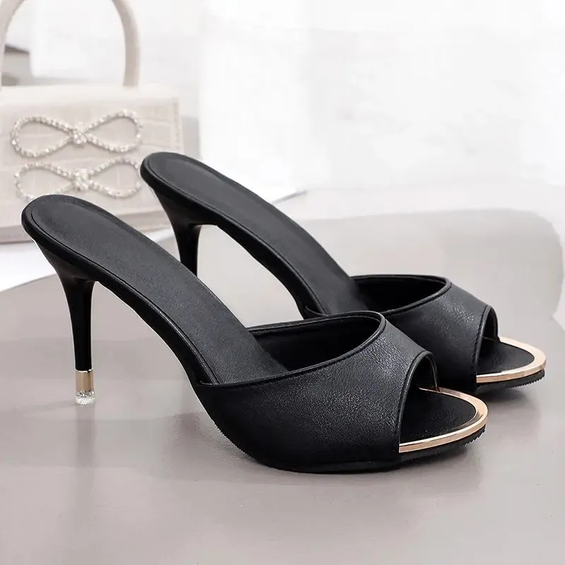 Classics Slip On open toe high heel sandals