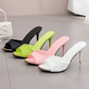 Classics Slip On open toe high heel sandals