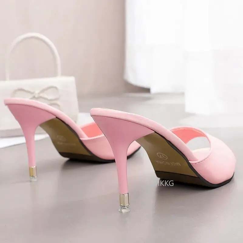 Classics Slip On open toe high heel sandals