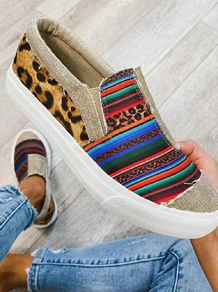 Colorblock Flat Comfy Sneakers