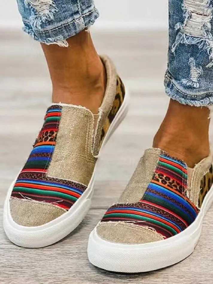 Colorblock Flat Comfy Sneakers