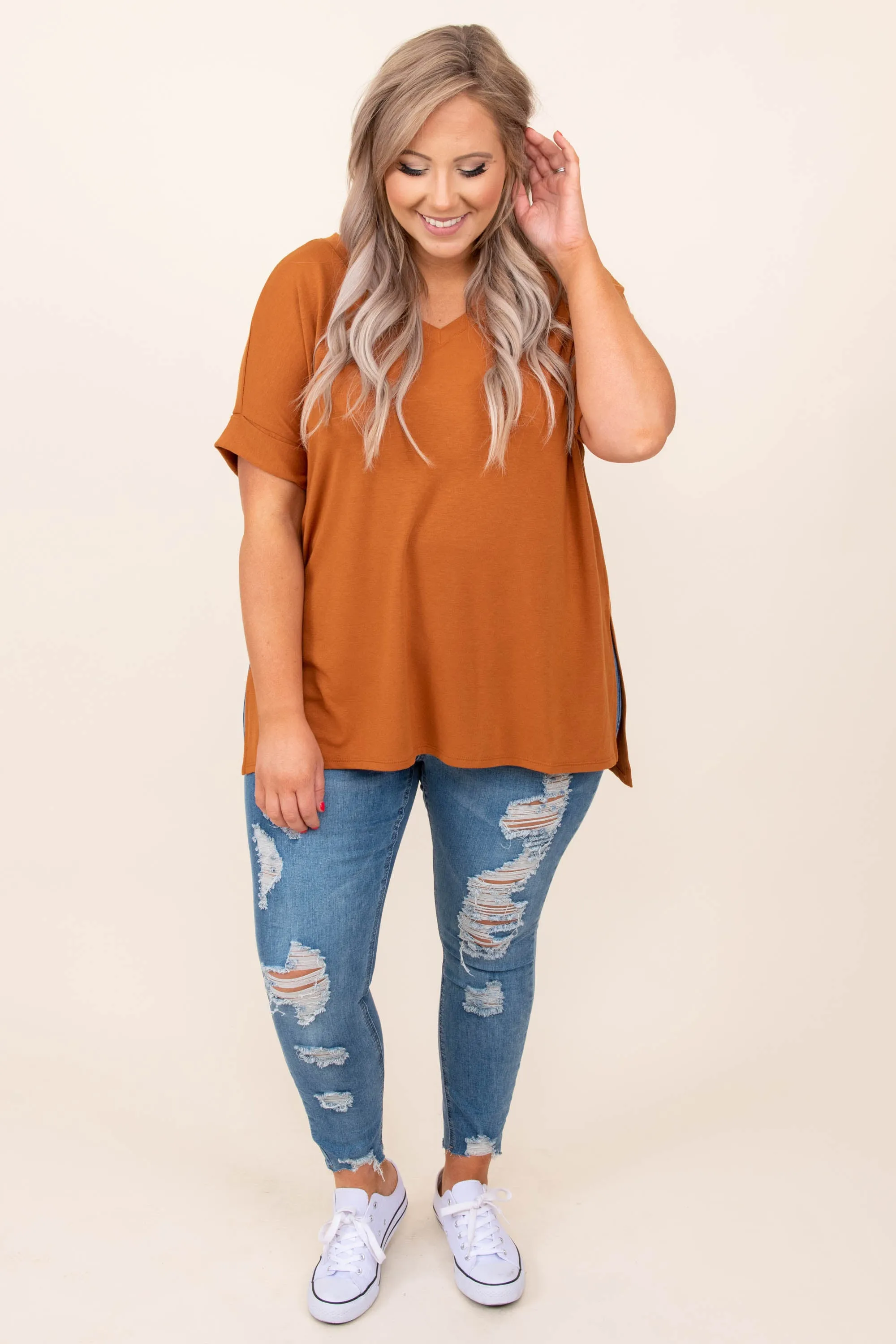 Comfy Travels Top, Almond