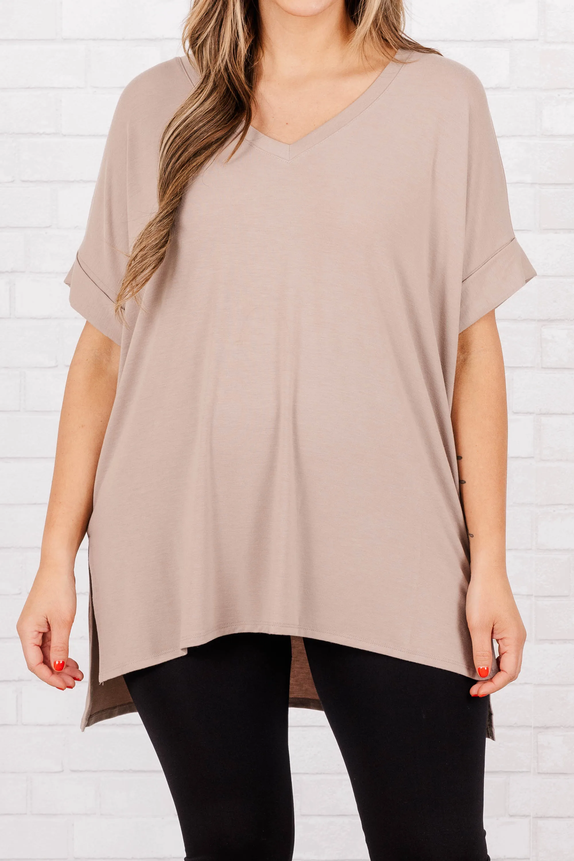 Comfy Travels Top, Ash Mocha