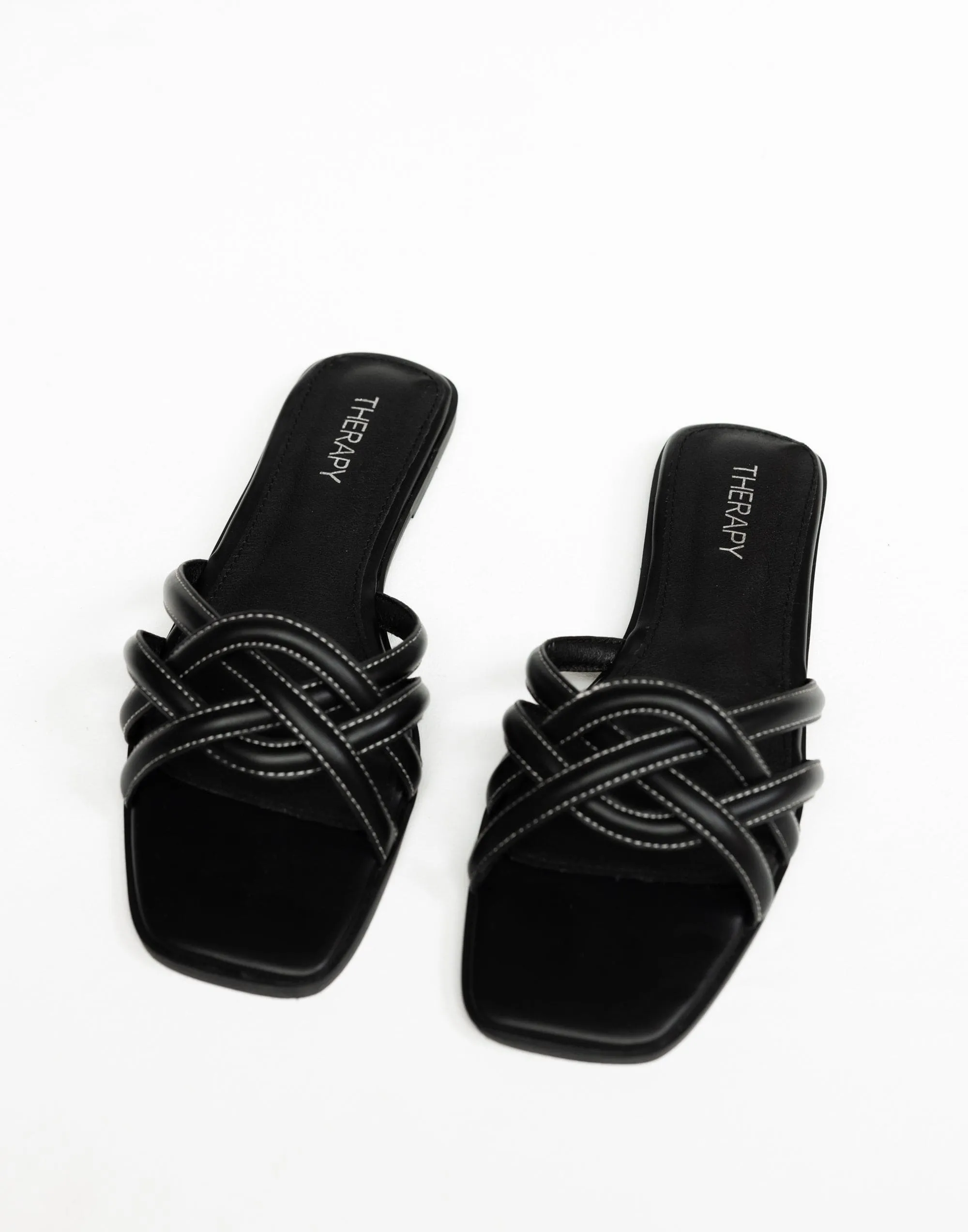 Gabrielle Sandals (Black) - By Therapy