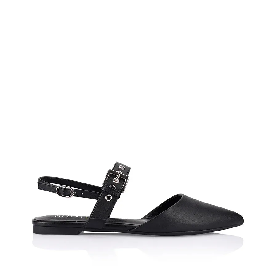 Idaho Sling Back Flats - Black