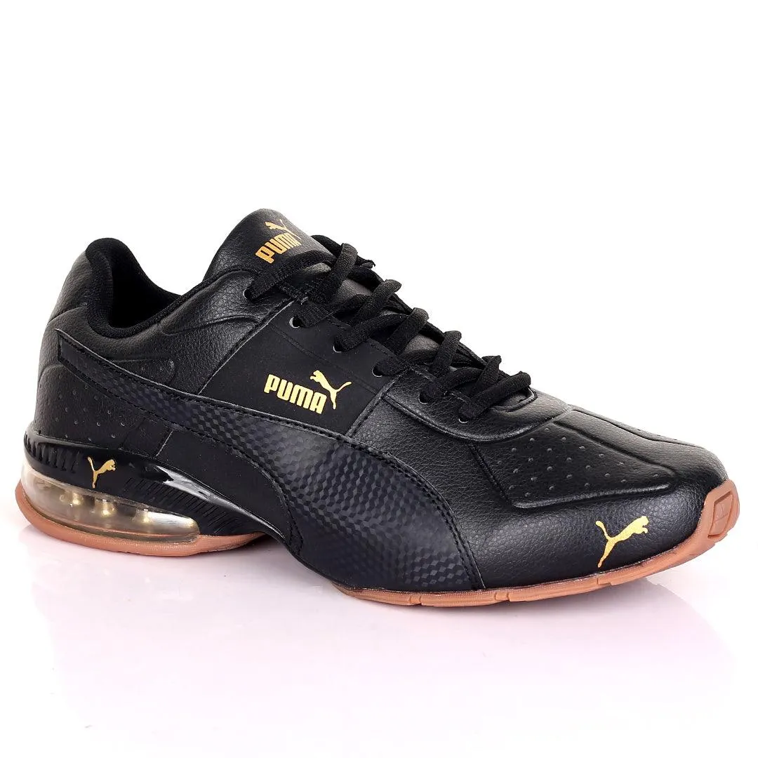 PM  Lightweight Black Perf Low Sneakers Designed