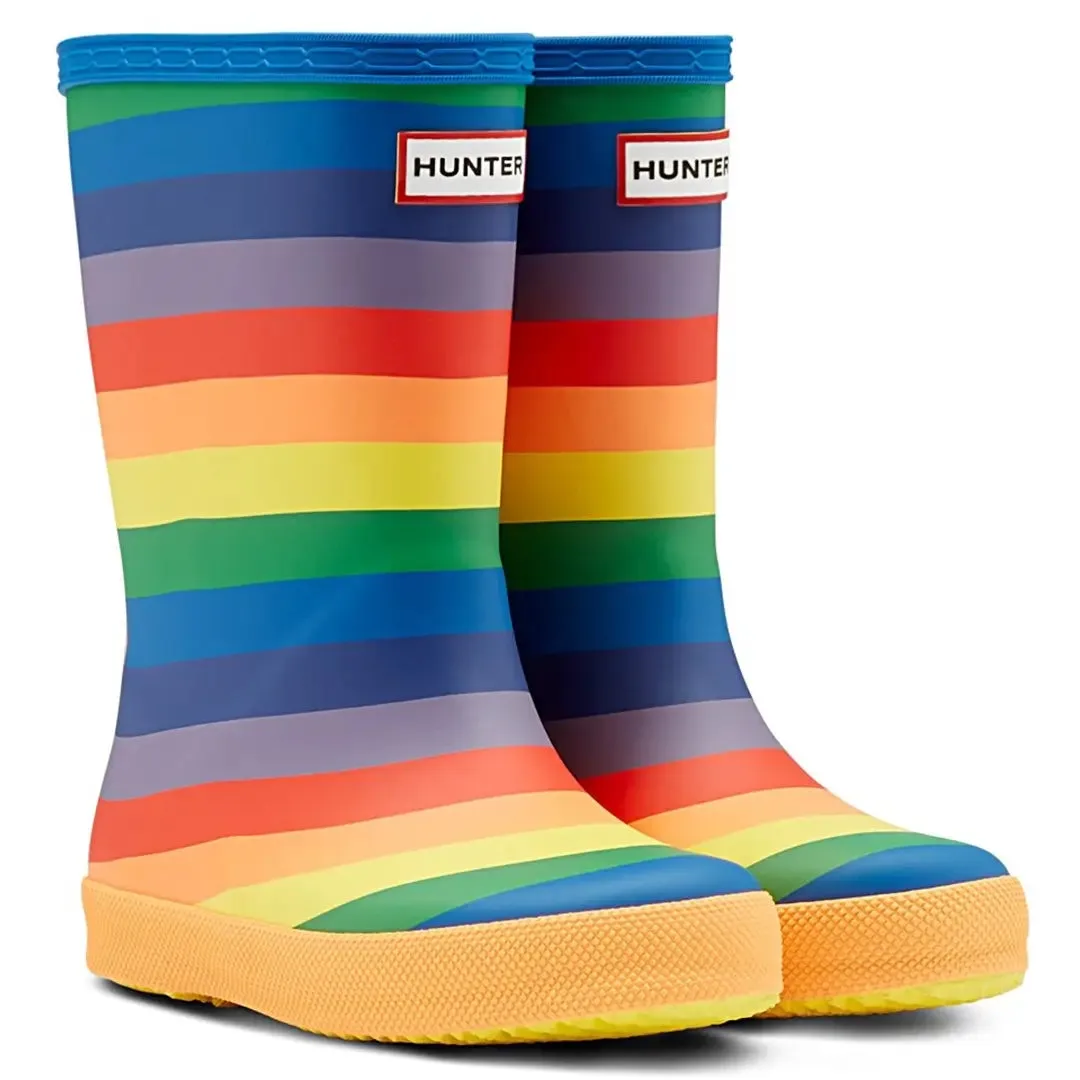 Rainbow Children's Wellington Boots - Multicoloured by Hunter