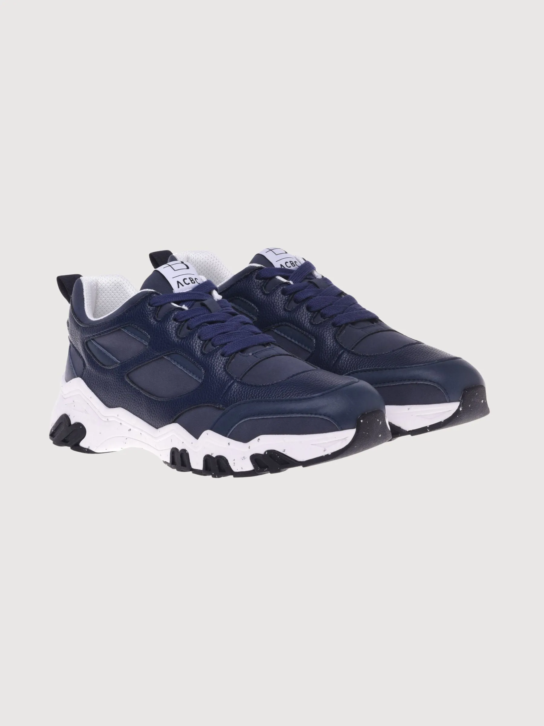 Sneakers Navy blue in eco-leather  for Man| ACBC X Baldinini