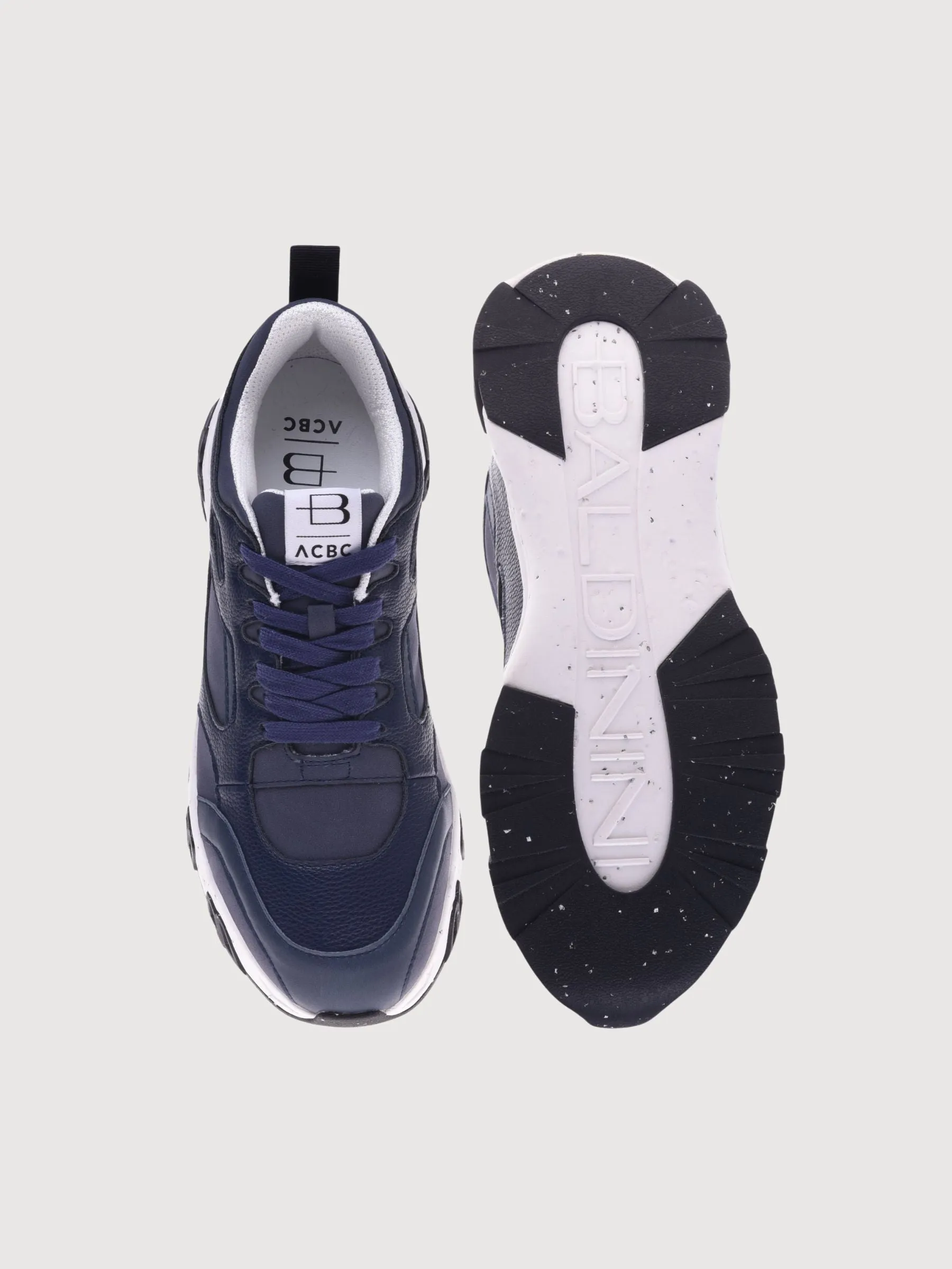 Sneakers Navy blue in eco-leather  for Man| ACBC X Baldinini