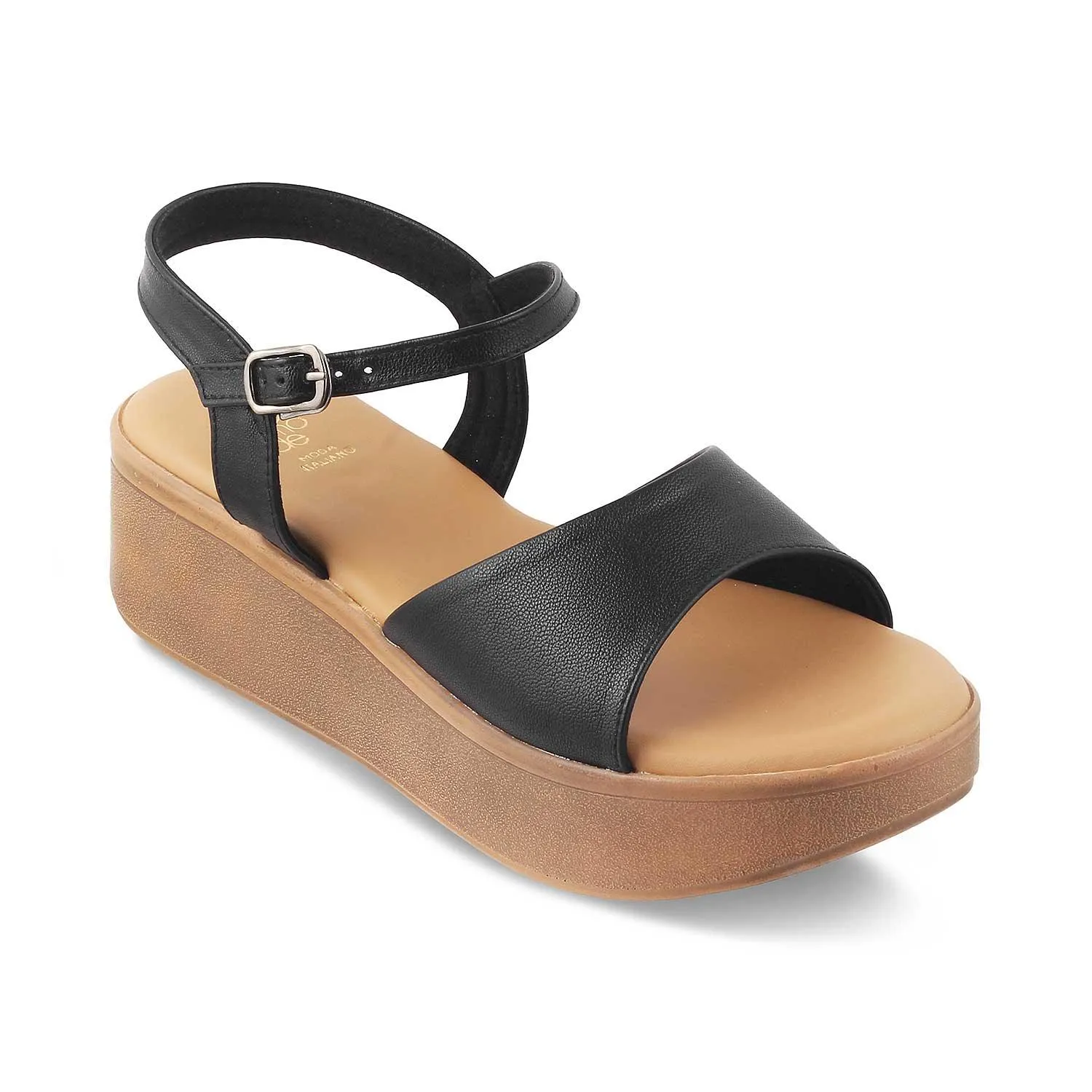 The Sinhere Black Women's Dress Platform Wedge Sandals Tresmode