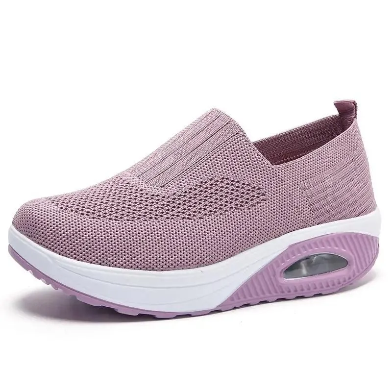 Women's Breathable Vulcanized Sneakers Platform Flat