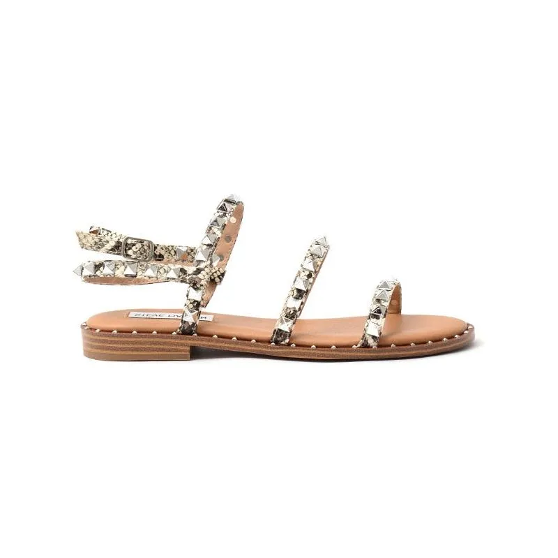 Women's Summer Metal Studded Flat Strappy Sandals