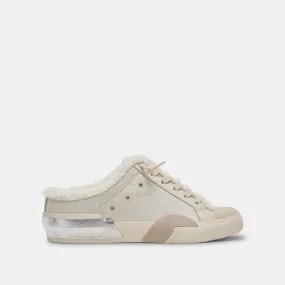 ZANTEL SNEAKERS OFF WHITE CRACKLED LEATHER